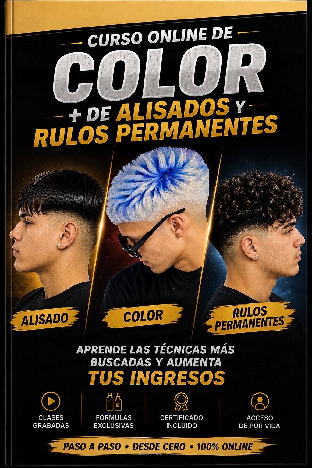🎁 CURSO DE BLANCOS Y PLATINADOS + CURSO DE ALISADOS Y PERMANENTES🎁 (ACCESO DE POR VIDA ) SOLO ABONAS UNA SOLA VEZ